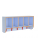 Appendiabiti casellario 5 posti in nobilitato colorato - cm 100x25x45h