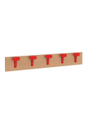 Fascia appendiabiti 5 posti - cm 100x15h