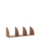 Mensola 4 sponde in nobilitato con finitura antigraffio, bordo perimetrale in pvc antiurto con angoli rotondi - cm 120x35x35h