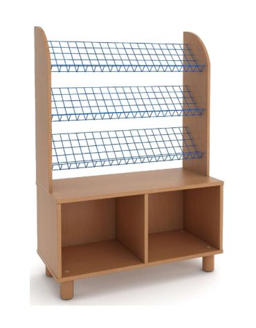 Mobile libreria a 3 ripiani in nobilitato di faggio - Dim: cm 100 x 45 x 135h