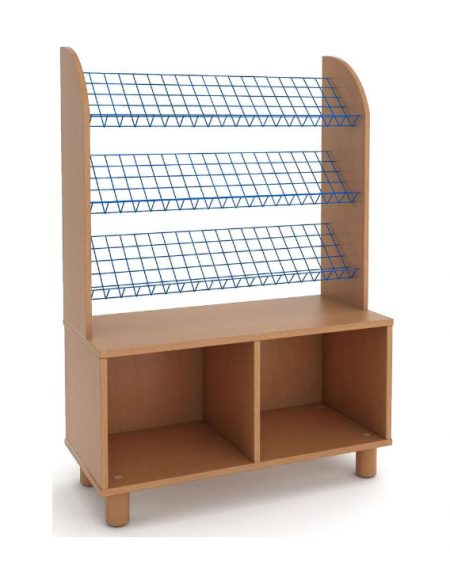 Mobile libreria a 3 ripiani in nobilitato di faggio - Dim: cm 100 x 45 x 135h