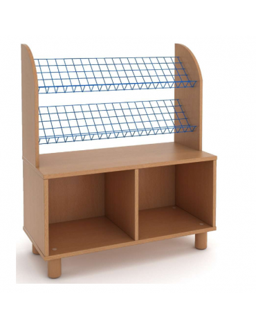 Mobile libreria a 2 due ripiani  in nobilitato di faggio -  Dim. cm 100 x 45 x 105h