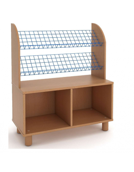 Mobile libreria a 2 due ripiani  in nobilitato di faggio -  Dim. cm 100 x 45 x 105h