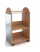 Carrello dei travestimenti realizzato in pannelli melaminici color faggio - cm 65x50x112h