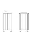 Cestone porta rifiuti in legno per parchi o giardini - cm 43x43x90h - Capacità Litri 90