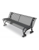 Panchina in acciaio zincato colore grigio micaceo - Scocca composta da 22 profili in acciaio di sezione tonda - cm 200x67x72h