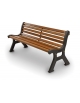 Panchina da giardino in ghisa e legno con listoni di pino cm 170x62x78h