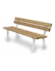 Panchina Anatomica per parco pubblico in legno di pino nordico cm 181x64x77h