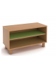 Mobiletto in legno colore faggio con 1 ripiano color panna - cm 100x45x55h