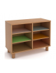 Mobile medio in legno 6 caselle h 75 - cm 100x45x75h