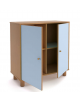 Mobile in legno 4 caselle e 2 antine h 105 colore a scelta - Dimensione cm 100x45x105h