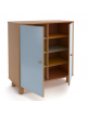 Mobile in legno 8 caselle e 2 antine colore a scelta - cm 100x45x75h