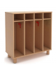 Armadio spogliatoio in legno 8 posti senza ante - cm 100x45x105h