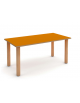 TAVOLO RETTANGOLARE MATERNA  IN LEGNO MULTISTRATO DI BETULLA - PIANO COLORE A SCELTA - cm 120x60x53h