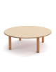 TAVOLO CIRCOLARE NIDO IN LEGNO MULTISTRATO DI BETULLA - PIANO COLORE A SCELTA - CM Ø130X41H