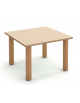 TAVOLO QUADRATO NIDO IN LEGNO MULTISTRATO DI BETULLA - PIANO COLORE A SCELTA - CM 60X60X41H