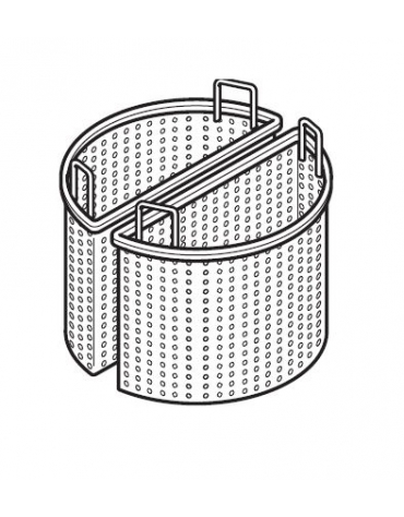 Cesto pasta / riso a 1 settore per pentola da Lt 50 - Fori diametro mm 3