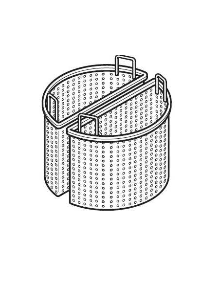 Cesto pasta / riso a 1 settore per pentola da Lt 50 - Fori diametro mm 3