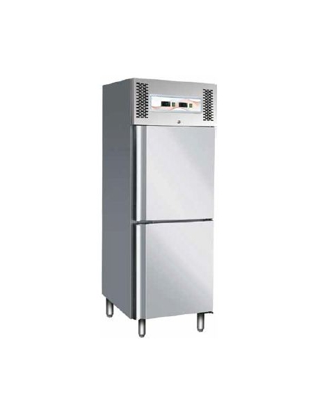 Frigo inox ventilato doppia temperatura(-2° +8°C)(-18°-22°C) - cm 68x85x201h