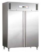 Armadio frigorifero congelatore inox 2 porte Lt.1400 -18°-22°C - cm 148x83x201h