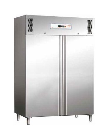 Armadio frigorifero congelatore inox 2 porte Lt.1400 -18°-22°C - cm 148x83x201h
