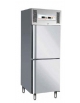 Frigo inox AISI 304 ventilato Lt 300+300 doppia temperatura con doppio motore TN(-2° +8°C) BT (-18°-22°C) cm 68x85x201h
