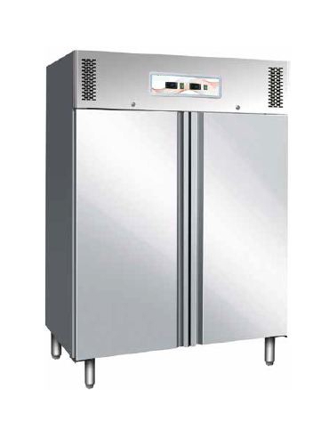 Frigo inox ventilato Lt 600+600doppia temperatura(-2° +8°C)(-18°-22°C) cm 134x85x201h