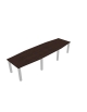 Tavolo riunione direzionale sagomato - cm 360x110x73,5h