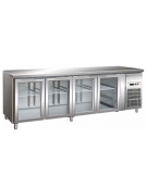 Tavolo refrigerato positivo 4 Porte a vetro cm. 223x70x85h