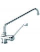 Miscelatore lavello cromato canna cm. 30 e leva clinica cm. 20