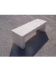PANCHINA RETTANGOLARE MONOBLOCCO IN CEMENTO, SOSTEGNI SPESSORE CM 19 - COLORE BIANCO PIETRA - CM 220X60X50H - Conforme ai CAM