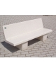 PANCHINA CON SPALLIERA IN CEMENTO COLORE CALCESTRUZZO PER ARREDO URBANO - COLORE BIANCO PIETRA - CM 170X56X68H
