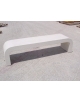 PANCHINA IN CEMENTO CON FIANCHI CURVI PER ARREDO URBANO - COLORE BIANCO PIETRA - CM 200X50X50H