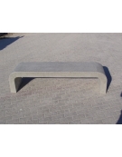 PANCHINA IN CEMENTO CON FIANCHI CURVI PER ARREDO URBANO - COLORE GRIGIO PIETRA - CM 200X50X50H - CONFORME AI CAM