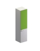 Mobile alto con 2 ante in vetro colore bianco extra - cm 45x46x194h