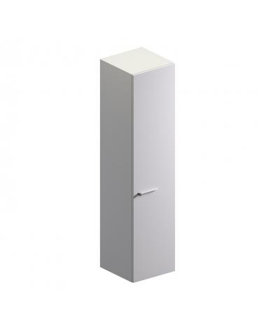 Mobile alto con anta in vetro colore bianco extra - cm 45x46x194h