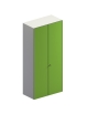 Mobile alto con 2 ante in vetro - cm 90x46x194h