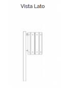 Cestino portarifiuti in legno per esterno con cestello estraibile - Capacità Litri 28 - da interrare - cm 31x48x102h