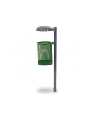 Cestino portarifiuti in acciaio con coperchio - Da interrare - dimensioni  cm 28x40x104h