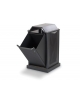 Cestone portarifiuti per parchi in acciaio - Pareti forate - dimensioni cm 55x55x96h