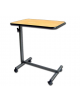 Tavolino servitore con struttura in acciaio - altezza e angolazione regolabili da 72 a 110 cm - Vassoio cm 41 x 61