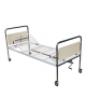 Letto degenza ospedaliero con schienale regolabile a 1 snodo con ruote - cm 206 x 89 x h 90