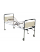Letto degenza ospedaliero a 3 regolazioni tramite dispositivi a vite con maniglie snodate con ruote - cm 206x89x90h