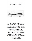 4 sez. Alzaschiena/alzagambe/alzapiedi SPA 2r fisse 2 piedi