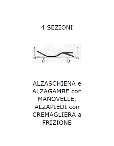 4 sez. Alzaschiena/alzagambe/alzapiedi SPP 2r fisse 2 gir