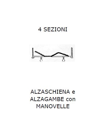 Letto 4 sez SPA Alzasch-alzag c/MANOVELLA 2 r fisse 2 piedini