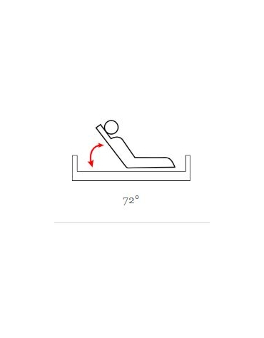 Letto degenza ospedaliera con schienale regolabile a 1 snodo - cm 206 x 89 x h 90