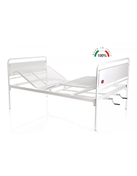 Letto degenza ospedaliera con schienale regolabile a 1 snodo - cm 206 x 89 x h 90