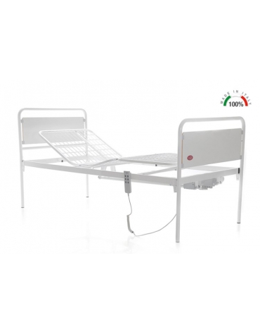 Letto degenza ospedaliera con schienale regolabile a 1 snodo - cm 206 x 89 x h 90