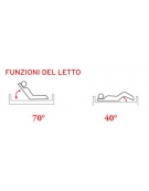 Letto degenza ospedaliera con schienale regolabile a 1 snodo - cm 206 x 89 x h 90